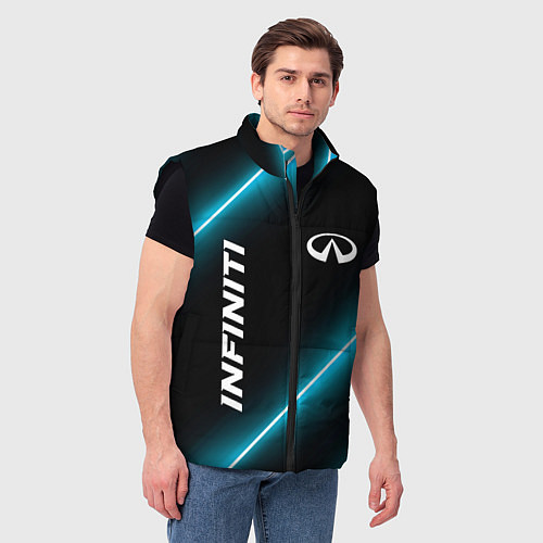 Мужской жилет Infiniti неоновые лампы / 3D-Черный – фото 3