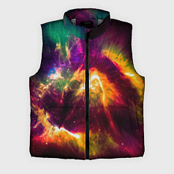 Мужской жилет Небула в космосе разноцветная - нейронная сеть, цвет: 3D-светло-серый