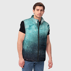 Мужской жилет Светло-синий тени и краски, цвет: 3D-черный — фото 2