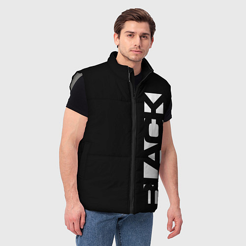 Мужской жилет Black minimalistik / 3D-Светло-серый – фото 3