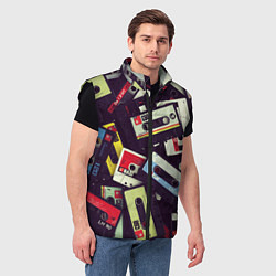 Мужской жилет Кассета 90-е, цвет: 3D-черный — фото 2