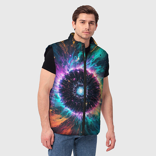 Мужской жилет Астрономический пейзаж / 3D-Черный – фото 3