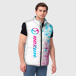 Мужской жилет Mazda neon gradient style: по-вертикали, цвет: 3D-черный — фото 2