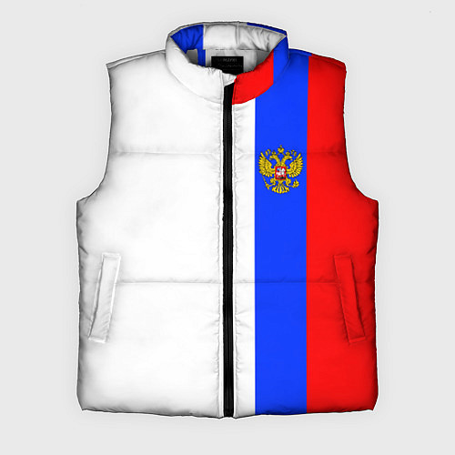 Мужской жилет Цвета России - герб / 3D-Светло-серый – фото 1