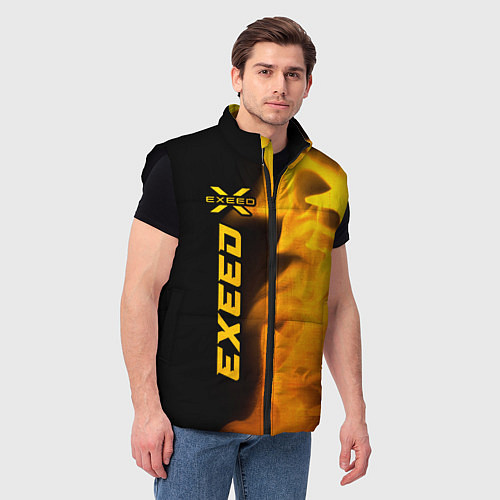 Мужской жилет Exeed - gold gradient: по-вертикали / 3D-Черный – фото 3