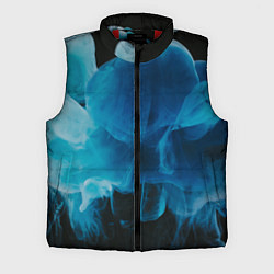 Мужской жилет Абстрактный синий дым, цвет: 3D-красный