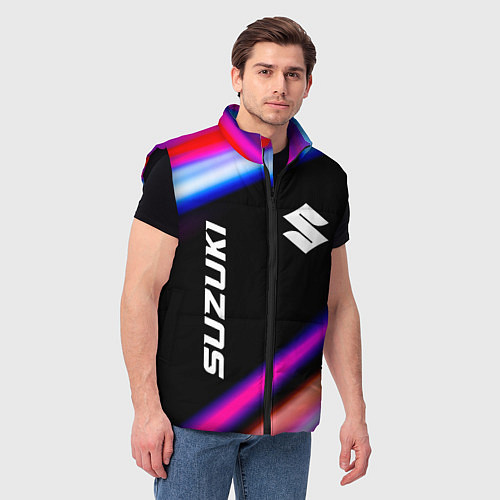 Мужской жилет Suzuki speed lights / 3D-Черный – фото 3