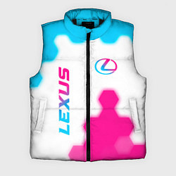Мужской жилет Lexus neon gradient style: надпись, символ, цвет: 3D-черный
