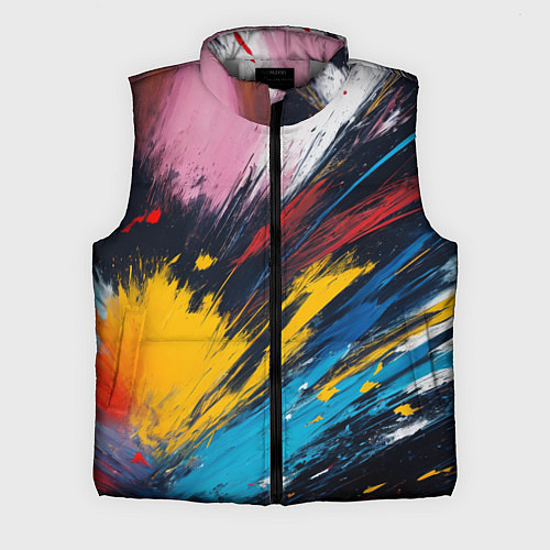 Мужской жилет Разлив акварели / 3D-Светло-серый – фото 1
