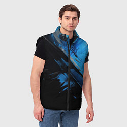 Мужской жилет Черно-синяя краска, цвет: 3D-черный — фото 2