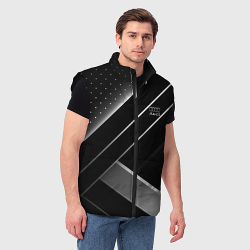 Мужской жилет Audi sign auto / 3D-Черный – фото 3