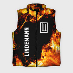 Мужской жилет Lindemann и пылающий огонь, цвет: 3D-черный