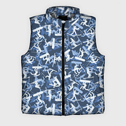 Мужской жилет Сноубордист и Лыжник - камуфляж, цвет: 3D-светло-серый