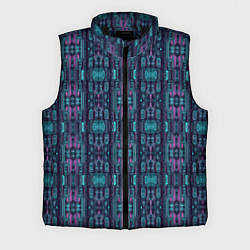 Мужской жилет Розово-фиолетовый киберпанк, цвет: 3D-черный