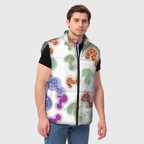 Мужской жилет Вопросики / 3D-Светло-серый – фото 3