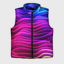 Мужской жилет Сине-фиолетовый градиент, цвет: 3D-черный