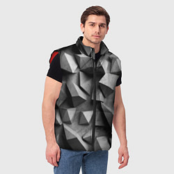 Мужской жилет Белокаменный паттерн, цвет: 3D-красный — фото 2