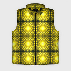 Мужской жилет Ярко-желтые точки, цвет: 3D-черный