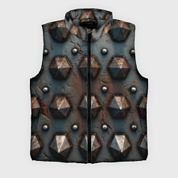 Мужской жилет Металлическая шипованная текстура, цвет: 3D-светло-серый