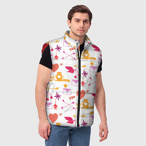 Мужской жилет Письма любви / 3D-Красный – фото 3