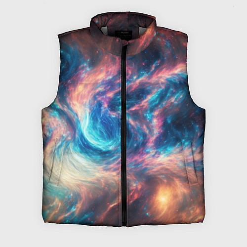 Мужской жилет Космические узоры необычные / 3D-Светло-серый – фото 1