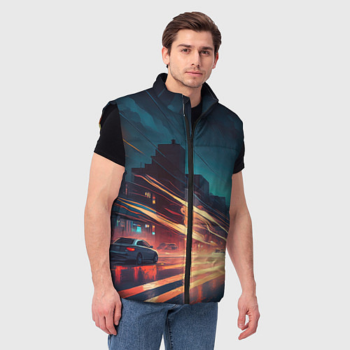 Мужской жилет Городской трафик / 3D-Черный – фото 3