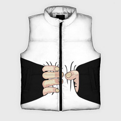 Мужской жилет Рука сжимает талию, цвет: 3D-светло-серый