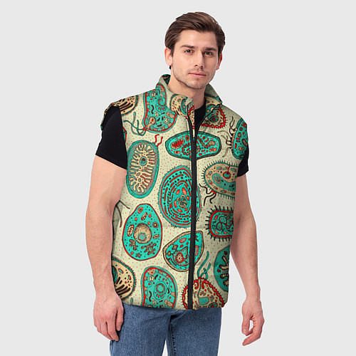 Мужской жилет Бактерии / 3D-Черный – фото 3