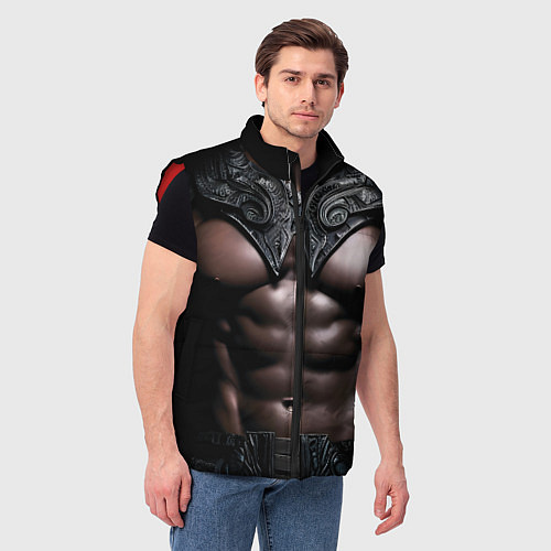 Мужской жилет Африканец в черных доспехах / 3D-Красный – фото 3