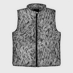 Мужской жилет Густой серый мех, цвет: 3D-светло-серый