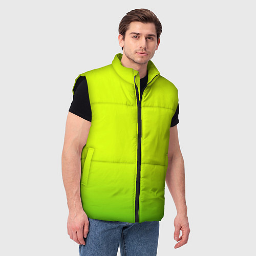 Мужской жилет Сочный лимон градиент / 3D-Черный – фото 3