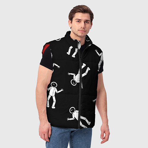 Мужской жилет День космонавтики / 3D-Красный – фото 3