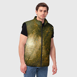 Мужской жилет Золотистый туман и краски, цвет: 3D-черный — фото 2