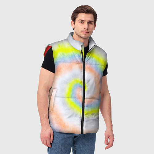 Мужской жилет Тай дай жёлтый / 3D-Красный – фото 3