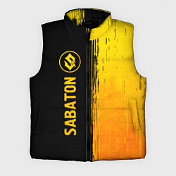Мужской жилет Sabaton - gold gradient: по-вертикали, цвет: 3D-черный