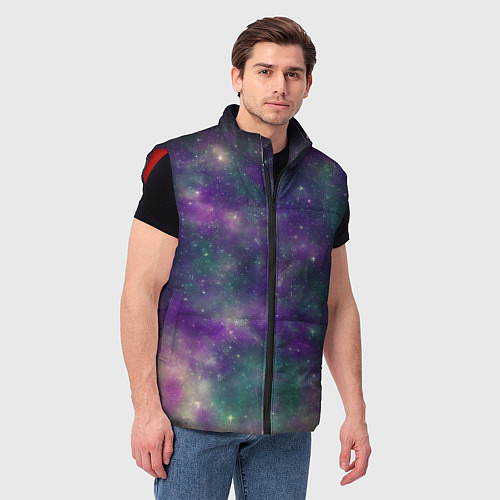 Мужской жилет Космос День и ночь / 3D-Красный – фото 3
