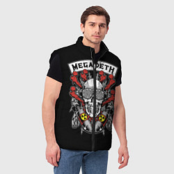 Мужской жилет Megadeth - ядерный череп, цвет: 3D-черный — фото 2