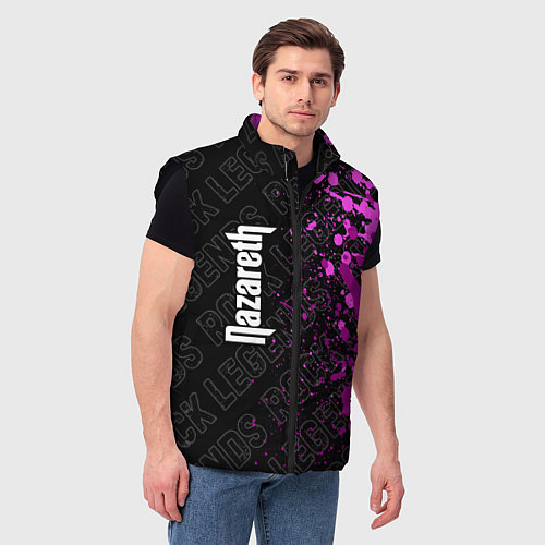 Мужской жилет Nazareth rock legends: по-вертикали / 3D-Черный – фото 3