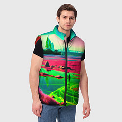 Мужской жилет Кислотный мир, цвет: 3D-красный — фото 2