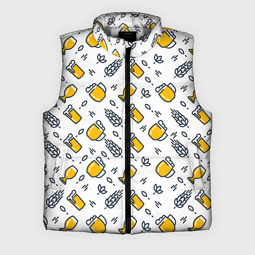Мужской жилет Пиво пенное / 3D-Светло-серый – фото 1