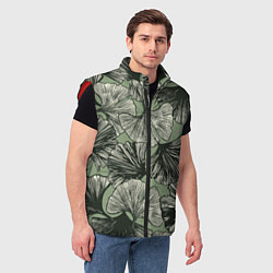 Мужской жилет Big leaves, цвет: 3D-красный — фото 2
