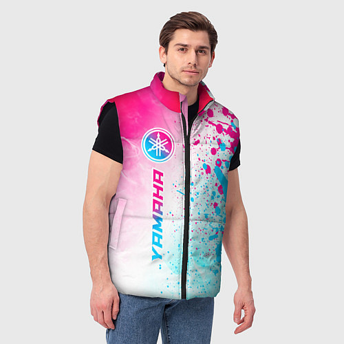 Мужской жилет Yamaha neon gradient style: по-вертикали / 3D-Черный – фото 3