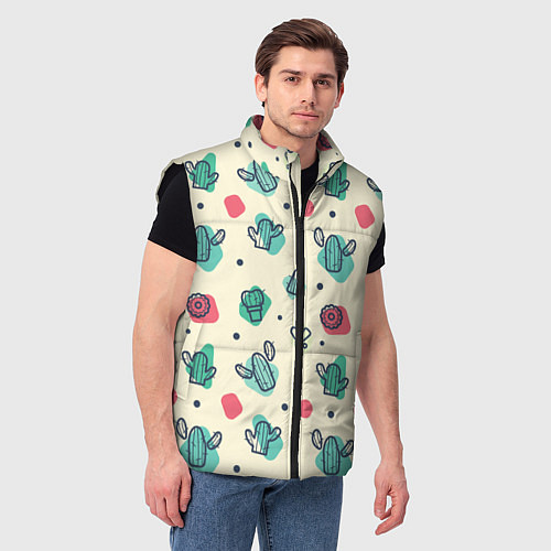 Мужской жилет Cactus life / 3D-Черный – фото 3