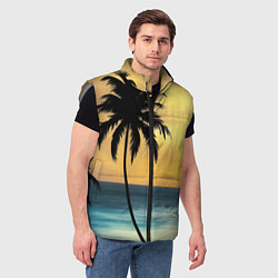 Мужской жилет Вечер на отдыхе, цвет: 3D-светло-серый — фото 2