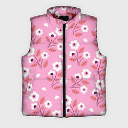 Мужской жилет Flowers on pink, цвет: 3D-красный