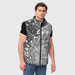 Мужской жилет Текстура - White on gray, цвет: 3D-черный — фото 2