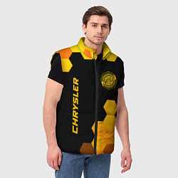 Мужской жилет Chrysler - gold gradient: надпись, символ, цвет: 3D-черный — фото 2