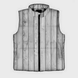 Мужской жилет Серые доски, цвет: 3D-черный