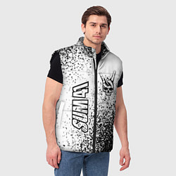 Мужской жилет Sum41 и рок символ на светлом фоне, цвет: 3D-черный — фото 2