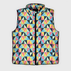 Мужской жилет Треугольная мозаика, цвет: 3D-черный